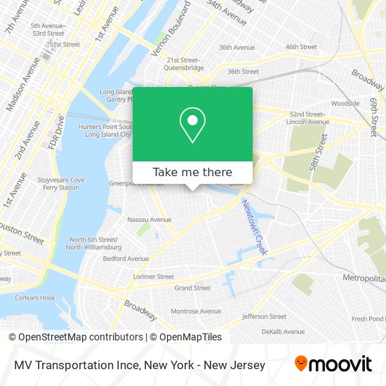 MV Transportation Ince map