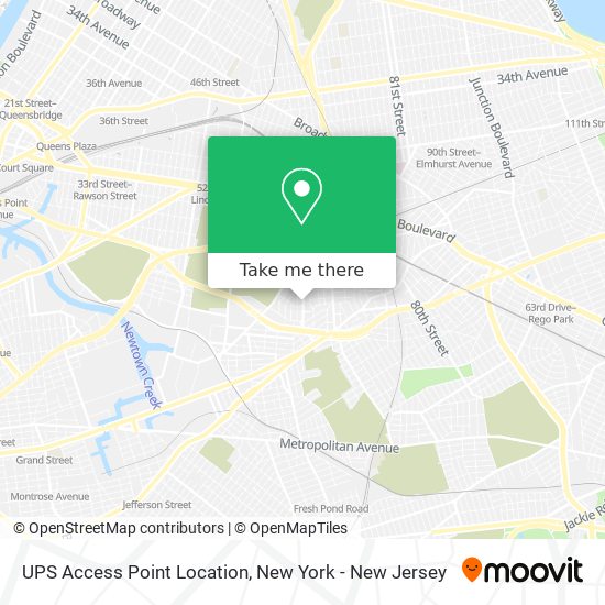 UPS Access Point Location map