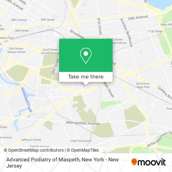 Advanced Podiatry of Maspeth map
