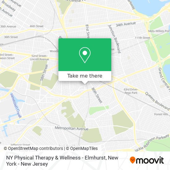Mapa de NY Physical Therapy & Wellness - Elmhurst