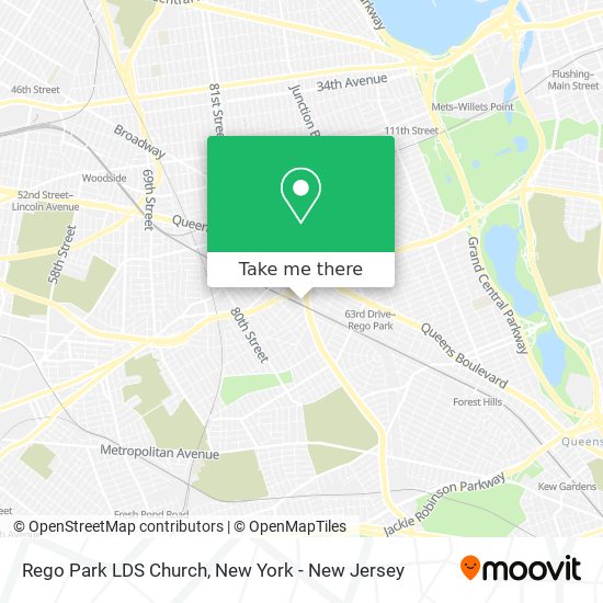 Rego Park LDS Church map