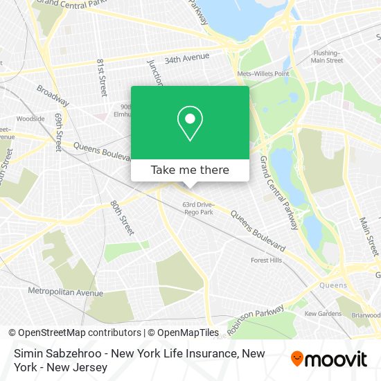 Mapa de Simin Sabzehroo - New York Life Insurance