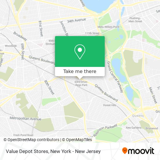 Mapa de Value Depot Stores