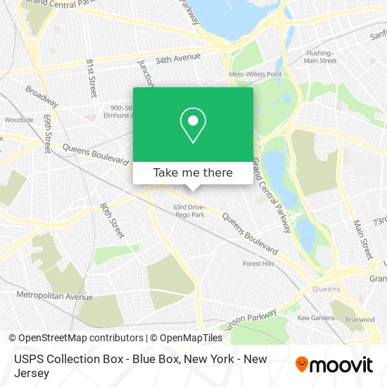 Mapa de USPS Collection Box - Blue Box