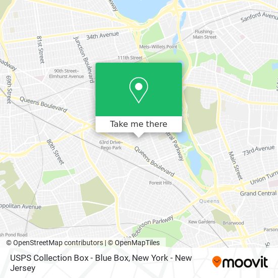 USPS Collection Box - Blue Box map