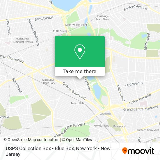 Mapa de USPS Collection Box - Blue Box