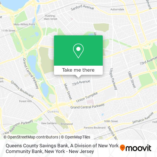 Queens County Savings Bank, A Division of New York Community Bank map