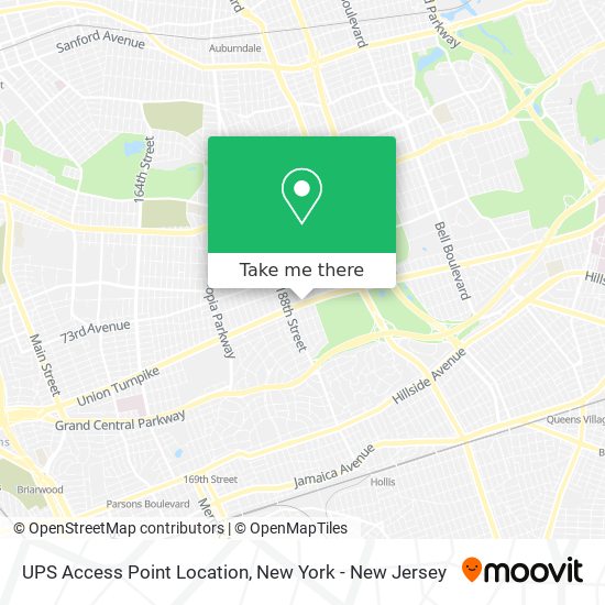 UPS Access Point Location map