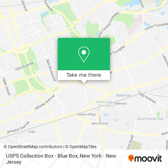 Mapa de USPS Collection Box - Blue Box