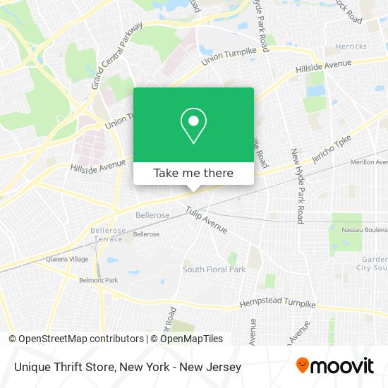 Mapa de Unique Thrift Store