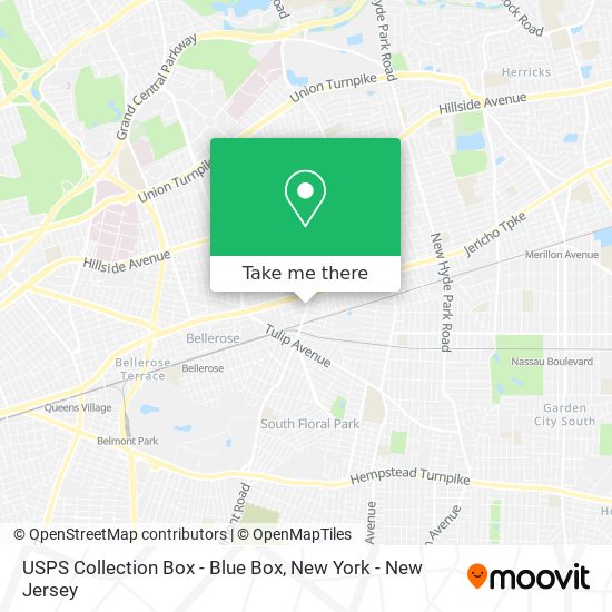 Mapa de USPS Collection Box - Blue Box