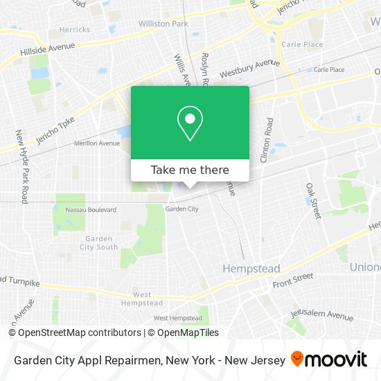 Mapa de Garden City Appl Repairmen