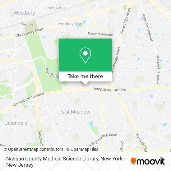 Nassau County Medical Science Library map