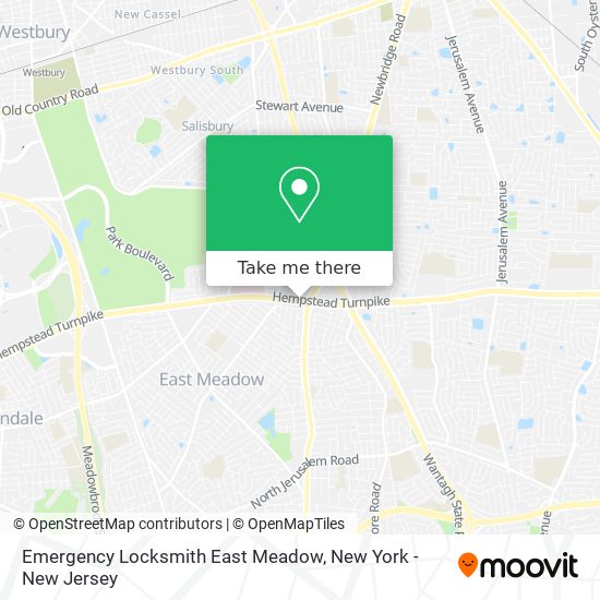 Mapa de Emergency Locksmith East Meadow
