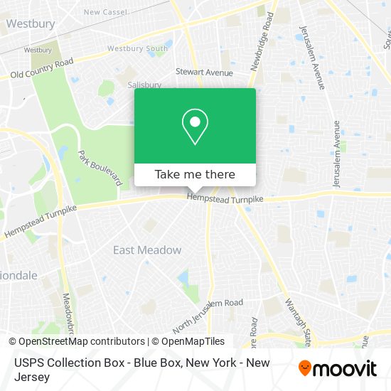 Mapa de USPS Collection Box - Blue Box