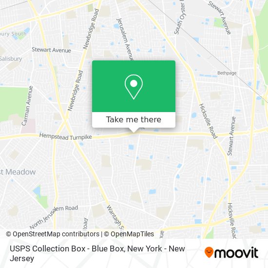 Mapa de USPS Collection Box - Blue Box