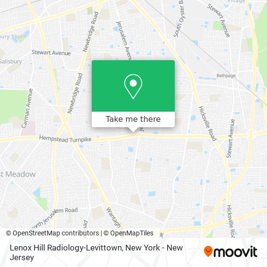 Lenox Hill Radiology-Levittown map