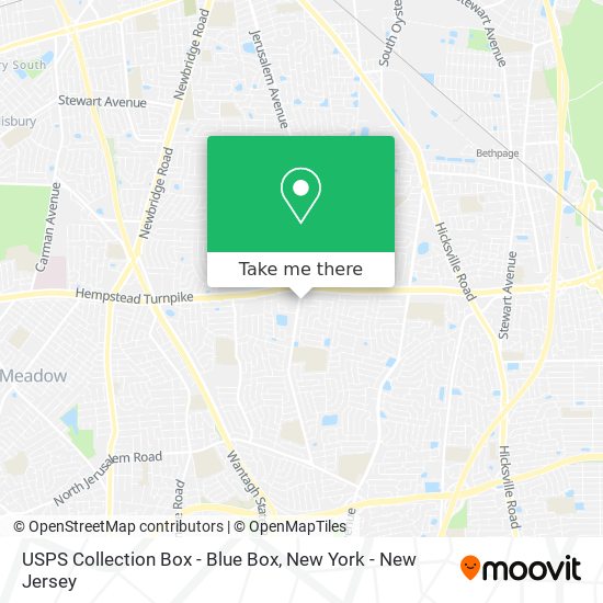 Mapa de USPS Collection Box - Blue Box