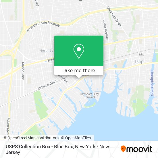 Mapa de USPS Collection Box - Blue Box