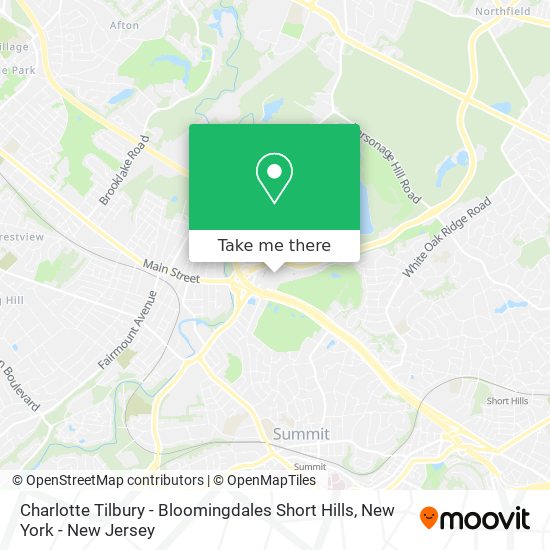 How to get to Charlotte Tilbury - Bloomingdales Short Hills in Millburn, Nj  by Bus or Train?