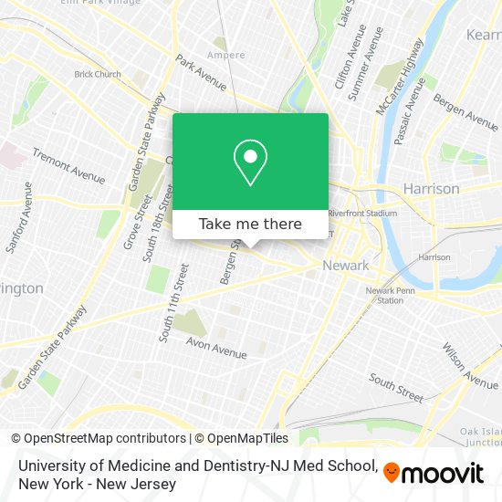 University of Medicine and Dentistry-NJ Med School map