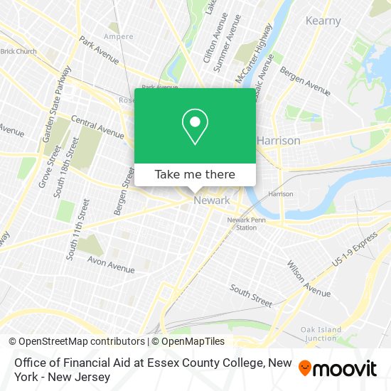 Mapa de Office of Financial Aid at Essex County College