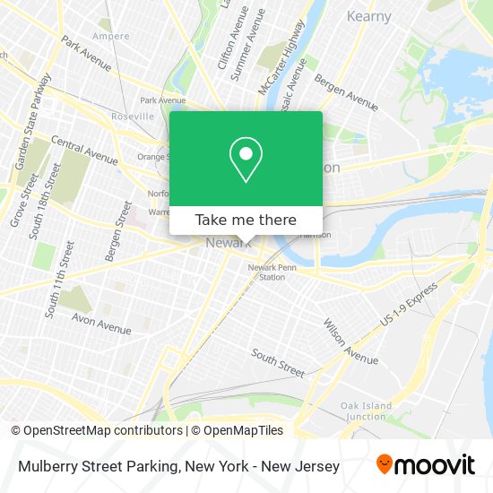 Mapa de Mulberry Street Parking