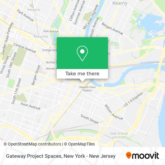 Gateway Project Spaces map