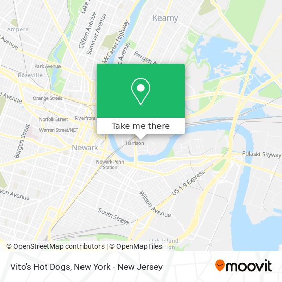 Vito's Hot Dogs map