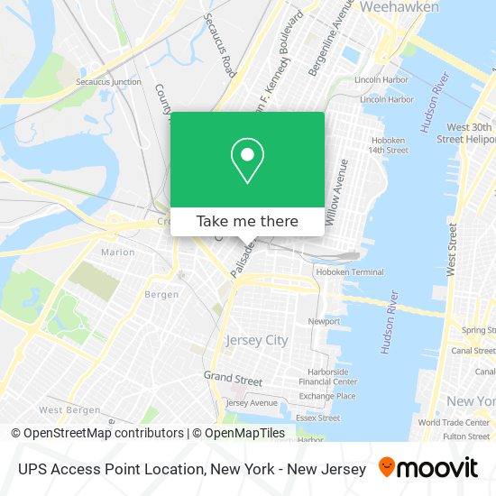 UPS Access Point Location map