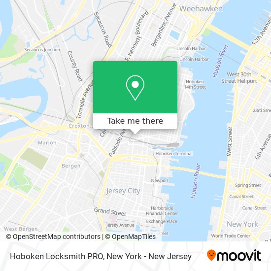 Mapa de Hoboken Locksmith PRO