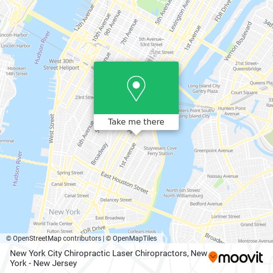 New York City Chiropractic Laser Chiropractors map