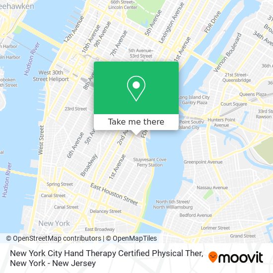 Mapa de New York City Hand Therapy Certified Physical Ther
