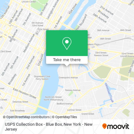 USPS Collection Box - Blue Box map