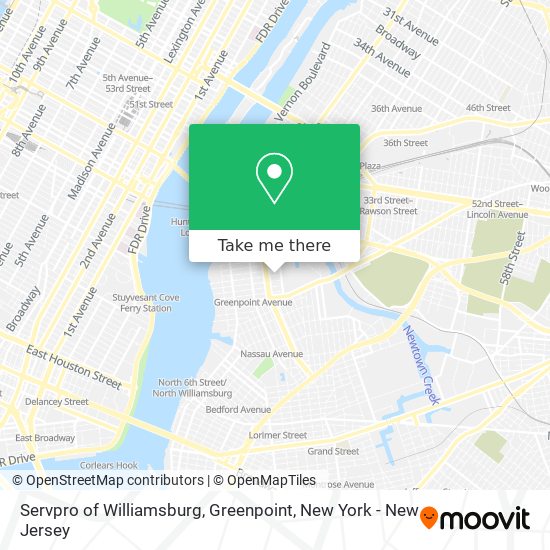 Servpro of Williamsburg, Greenpoint map