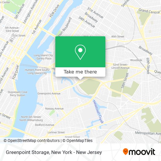 Greenpoint Storage map