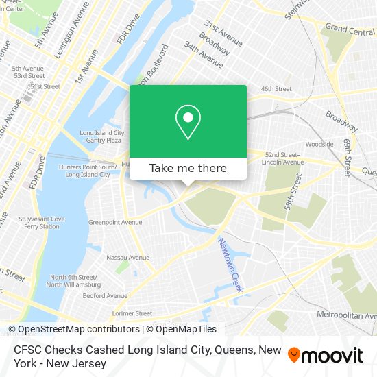 CFSC Checks Cashed Long Island City, Queens map