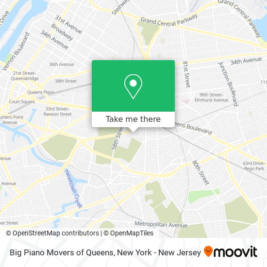 Big Piano Movers of Queens map
