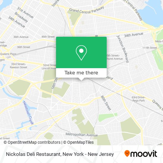 Mapa de Nickolas Deli Restaurant