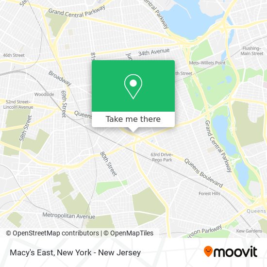 Mapa de Macy's East