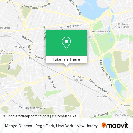 Mapa de Macy's Queens - Rego Park
