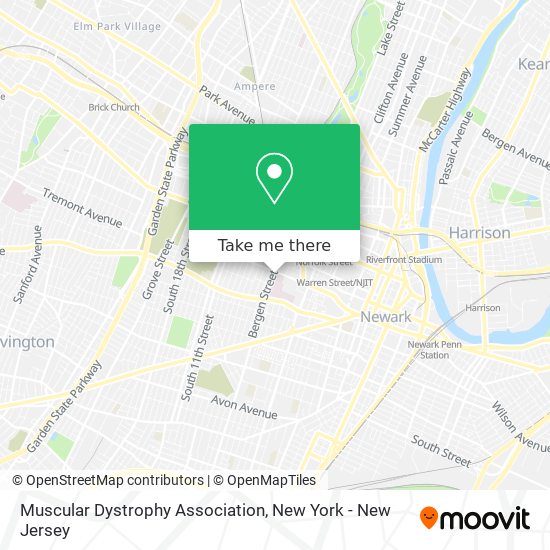 Muscular Dystrophy Association map