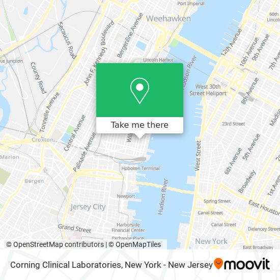 Corning Clinical Laboratories map