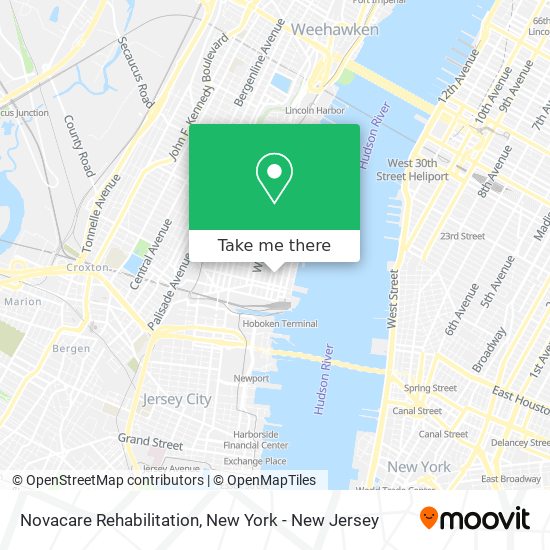 Novacare Rehabilitation map