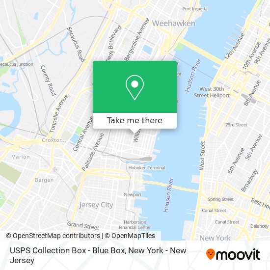 Mapa de USPS Collection Box - Blue Box