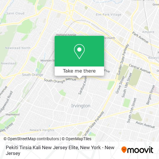 Pekiti Tirsia Kali New Jersey Elite map