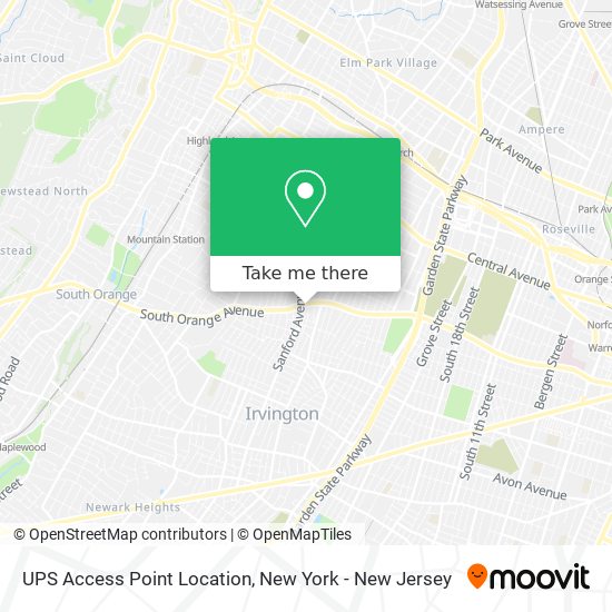 UPS Access Point Location map