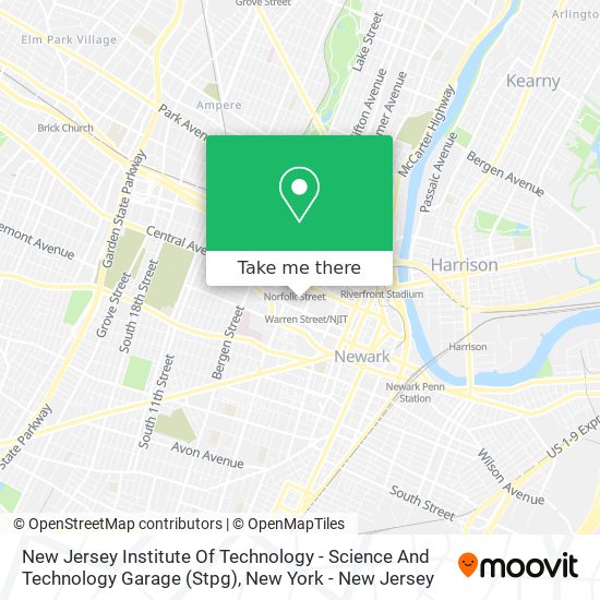 New Jersey Institute Of Technology - Science And Technology Garage (Stpg) map