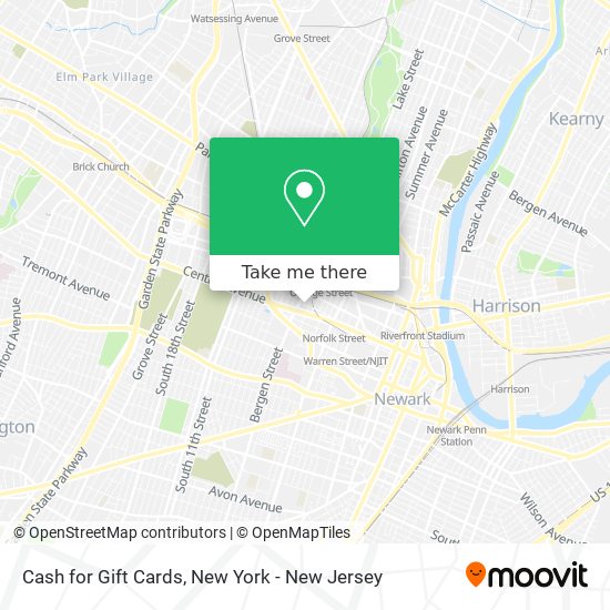 Cash for Gift Cards map