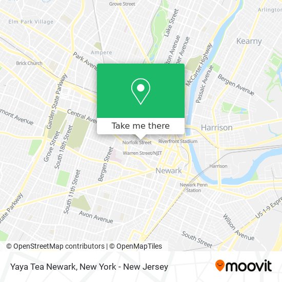 Mapa de Yaya Tea Newark